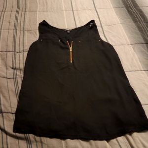 Black tank top blouse